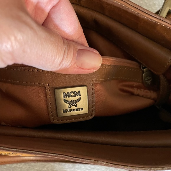 MCM Monogram Shoulder Bag in Cognac - Picture 7 of 11